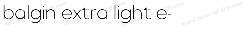balgin extra light e字体转换